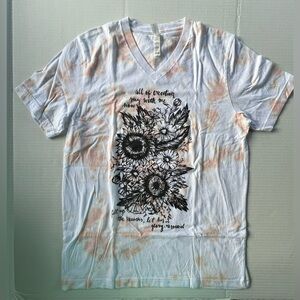 All of Creation Sing with me... Women's Large V-neck T-shirt NEW Religious